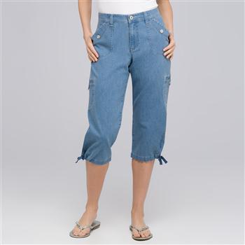 Classic Capri with Button Detail, , large