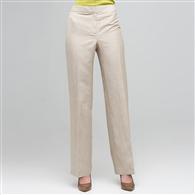 Washable Linen Classic Yoke Pant, Stone and White, medium