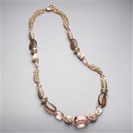 Pink and Brown Slip On, Gold, medium