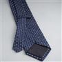 Checked Silk Tie, Navy, small