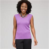 Sleeveless Scoop Neck Shell, Crocus, medium