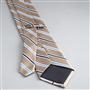 Striped Silk Tie, Taupe, small