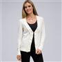 Long Sleeve Ruffle Front Cardigan, Sugar, small