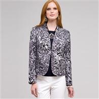 Flat Front Open Jacket, Ink Multi, medium