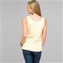 Lace Trim Tank, custard, small