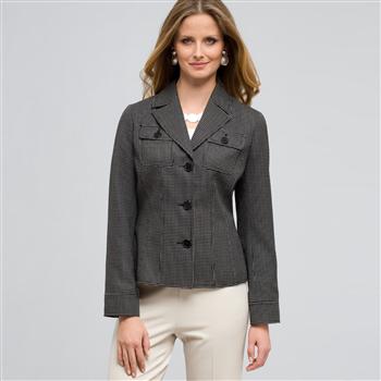 Mini Print Jacket, Black & White, large