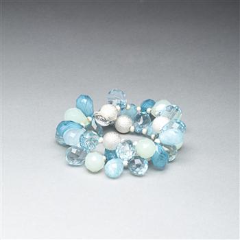 Green and Blue Stretch Bracelet, , large