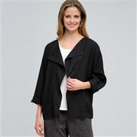 3/4 Sleeve Jacket, Black, medium