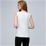 Drape Neck Tank with Buckles., White, small