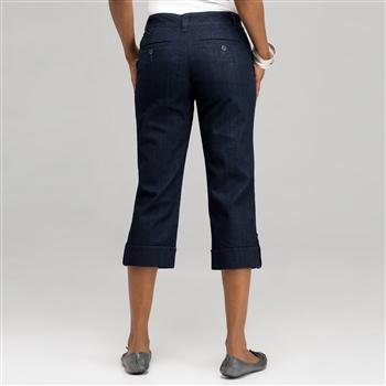 5 Pocket Cuffed Capri (Petite), , large