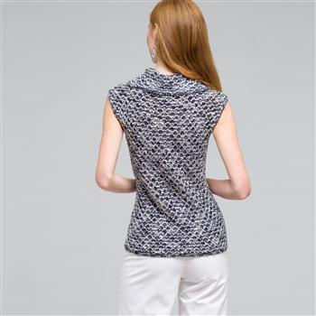 Sleeveless Cowl Neck Top, , large