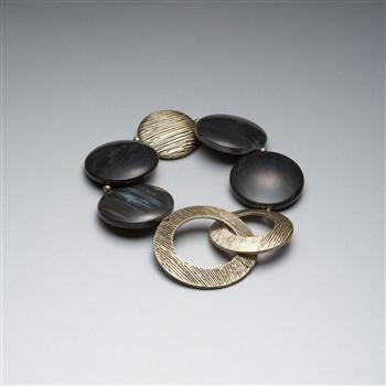 Worn Gold Stretch Bracelet, , large