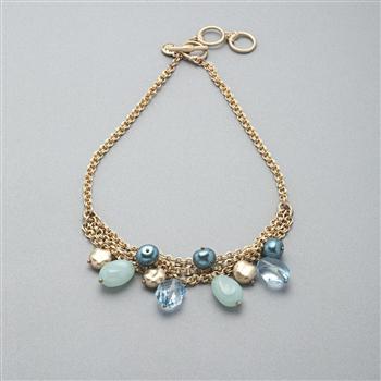 3 Strand Drop Necklace, , large