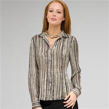 Classic Print Blouse, , large