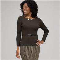 Belted Boat Neck, Laurel, medium